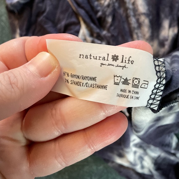 Natural Life Maxi Dress Size M NWT Black Pink Crochet Trim Racerback Boho Hippie - Picture 6 of 6